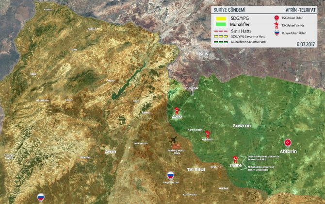 Zeytin Dal Harekat Afrin Son Durum Haritas Stratejik Ortak