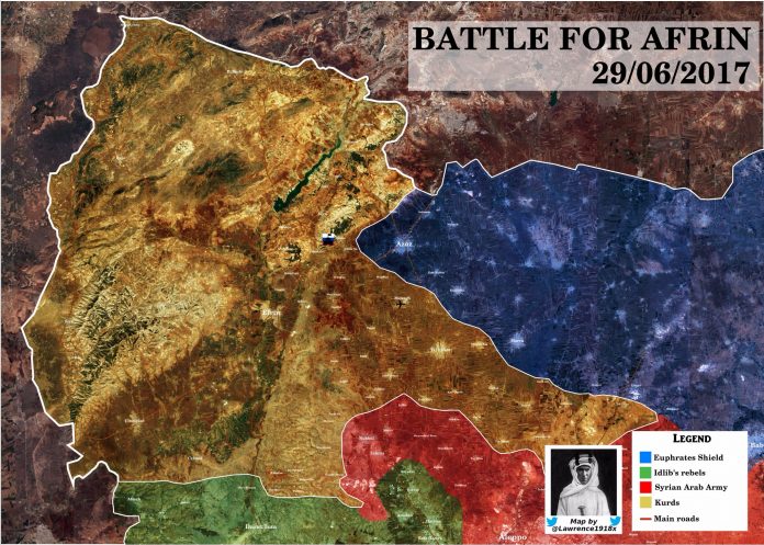 Zeytin Dal Harekat Afrin Son Durum Haritas Stratejik Ortak