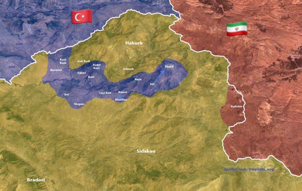 Kuzey Irak Kandil Operasyonu Son Durum Haritası Stratejik Ortak