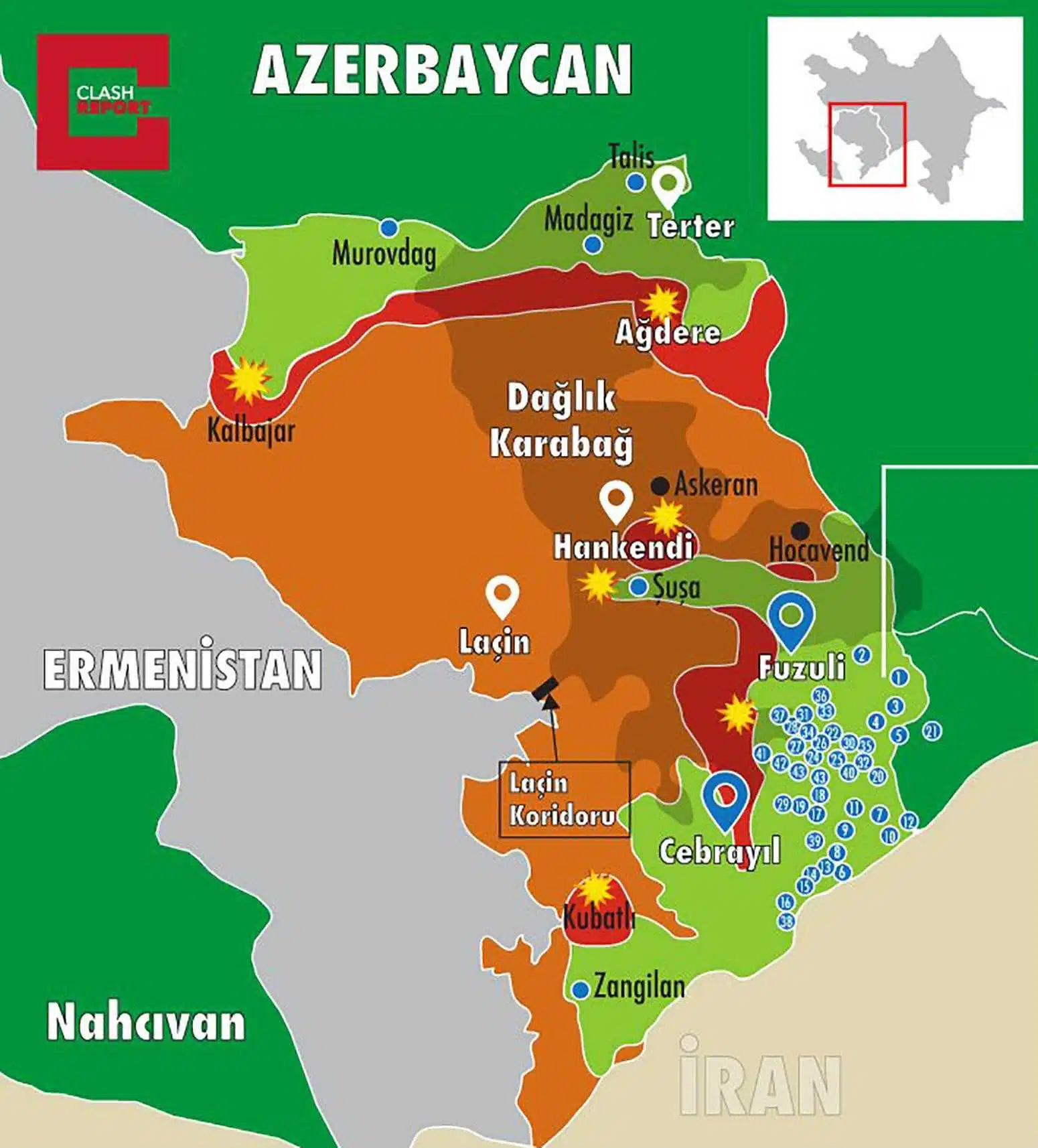 Dağlık Karabağ Son Durum Haritası Stratejik Ortak