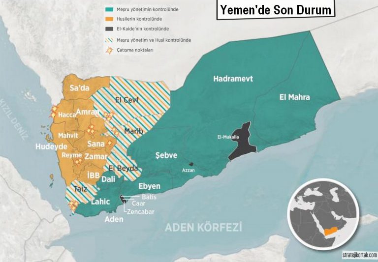 Yemen’de Son Durum Haritası (2016)