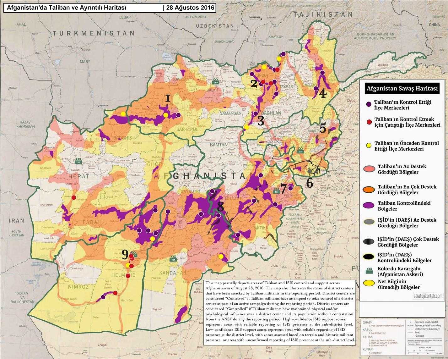 Afganistan Savaş Haritası