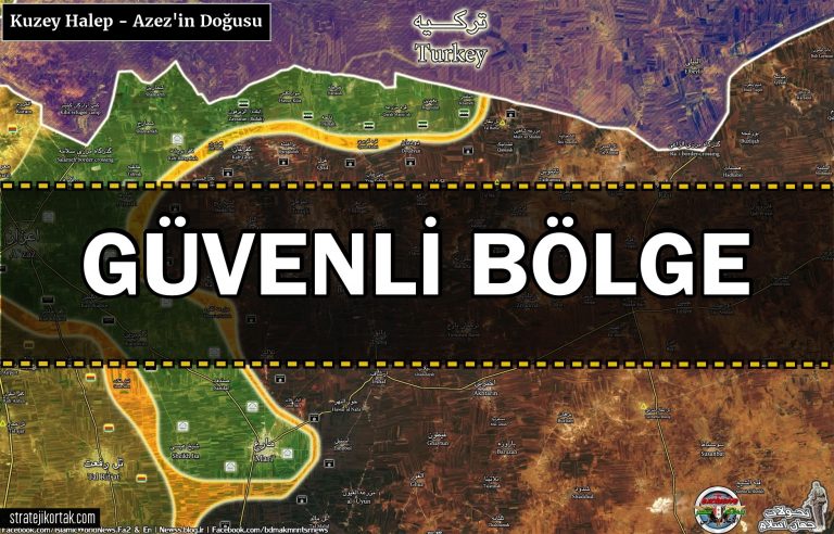 Güncellenen Azez Haritası: ‘Güvenli Bölge’
