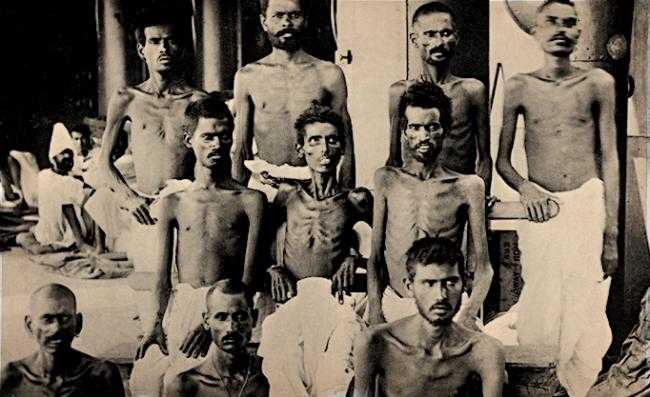 Açlıktan neredeyse ölmek üzere olan İngiliz ordusu mensubu Sih(Hintli) askerler