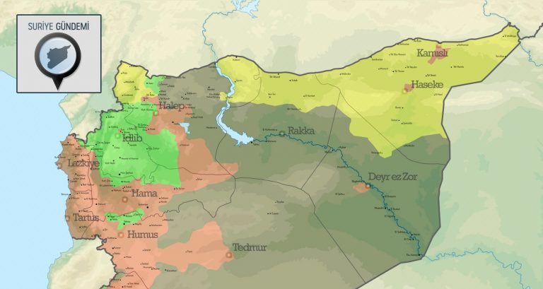 Suriye Son Durum Haritası (Nisan 2016)