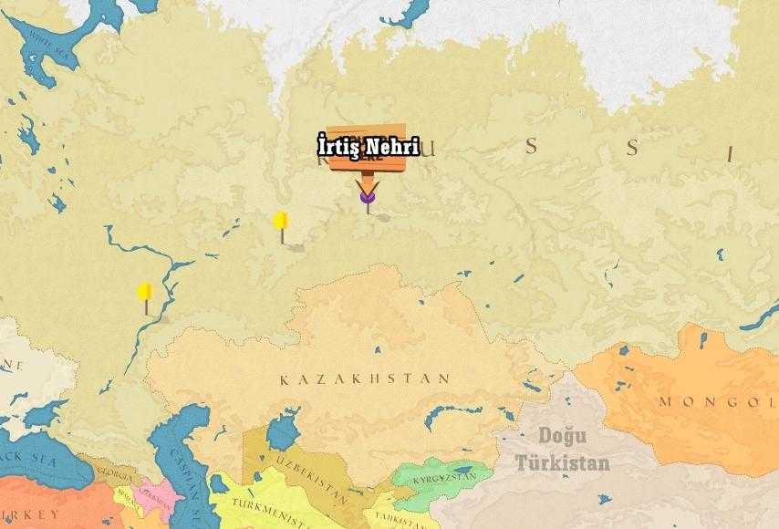 Rusya'daki İrtiş Nehri ve Doğu Türkistan