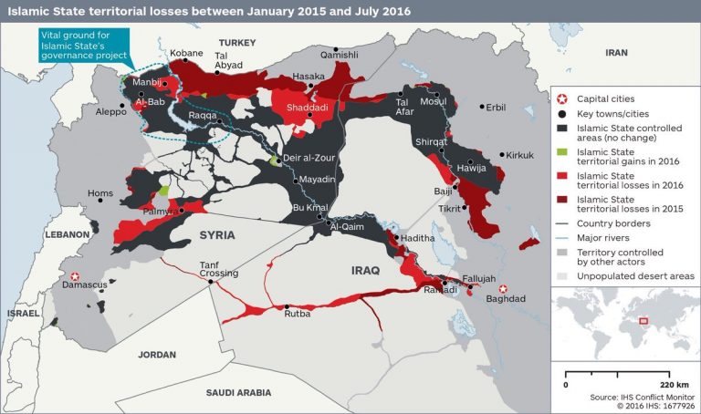 IŞİD’in Suriye ve Irak’taki Toprak Kayıpları [2015-2016]