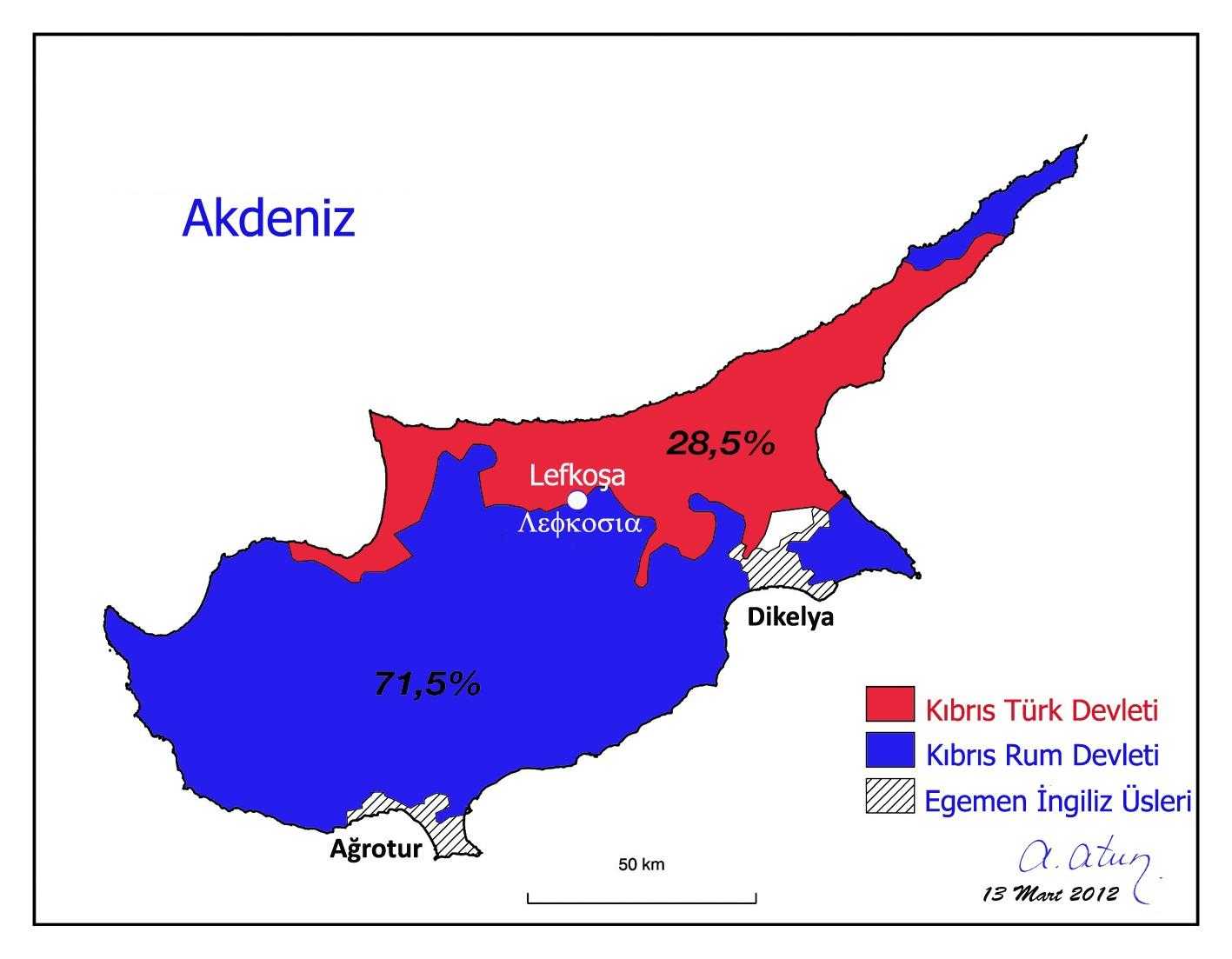 Annan Planı Sonrası Kıbrıs Haritası