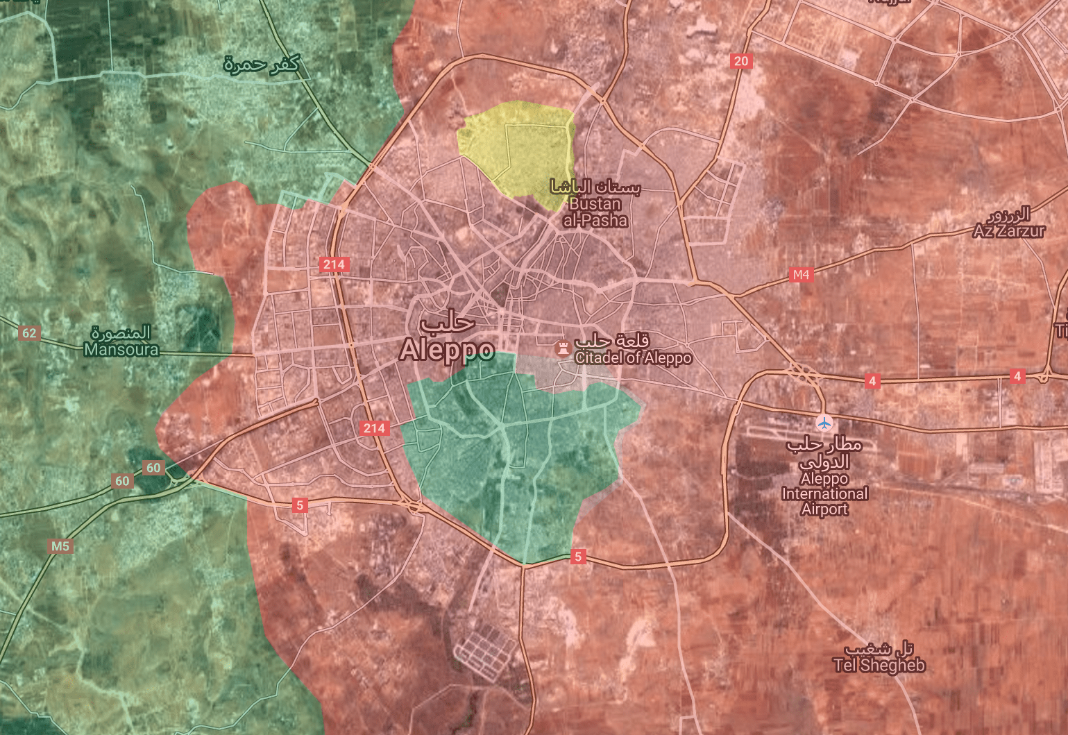 7 Aralık 2016 Halep son durum haritası