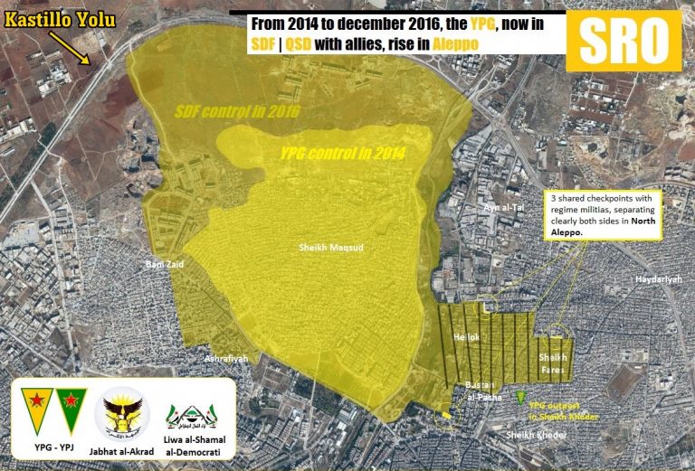 2014-2016: YPG Halep’te Kontrol Ettiği Toprakları Genişletti