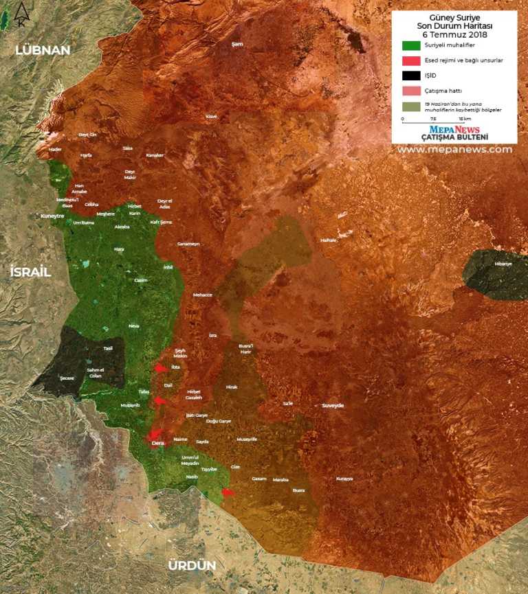 Dera’da Son Durum Haritası: Şehir Rejim Kontrolünde