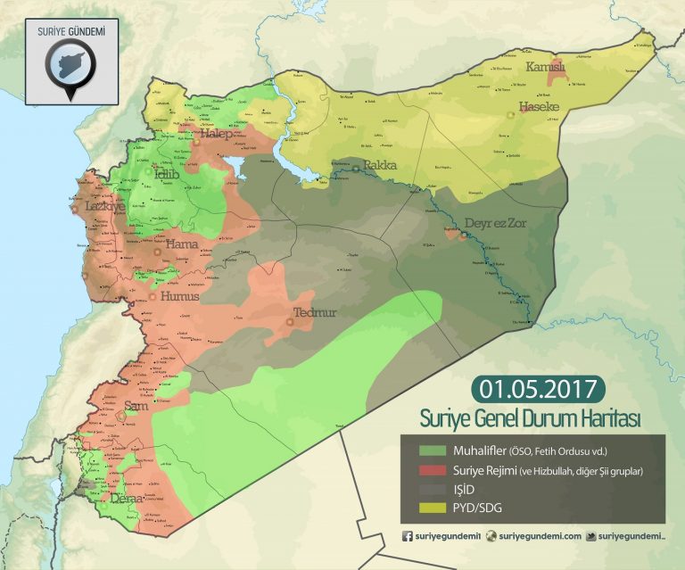 Suriye Son Durum Haritası (Mayıs 2017)