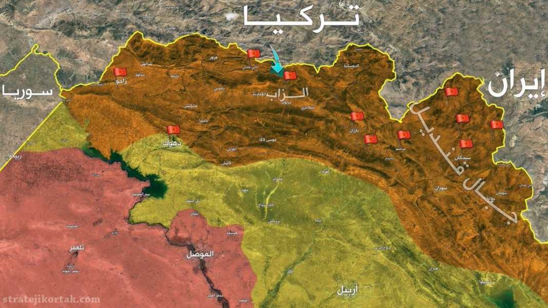 Kuzey Irak’taki PKK Kamplarının Haritası ve Kokozer Dağı