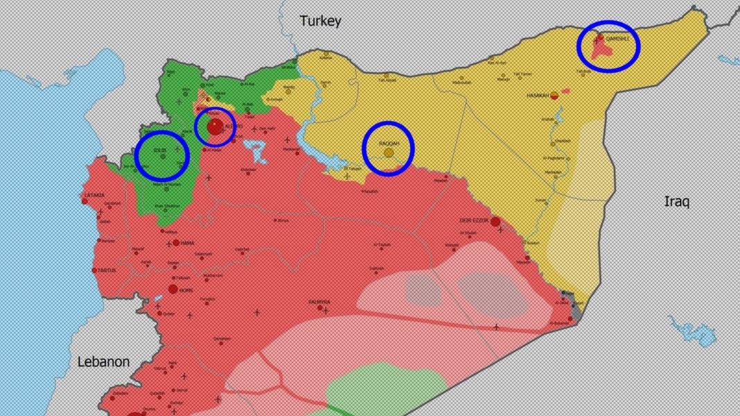 Gündemi İdlib olan Suriye’de Son Durum Haritası (Eylül 2018)