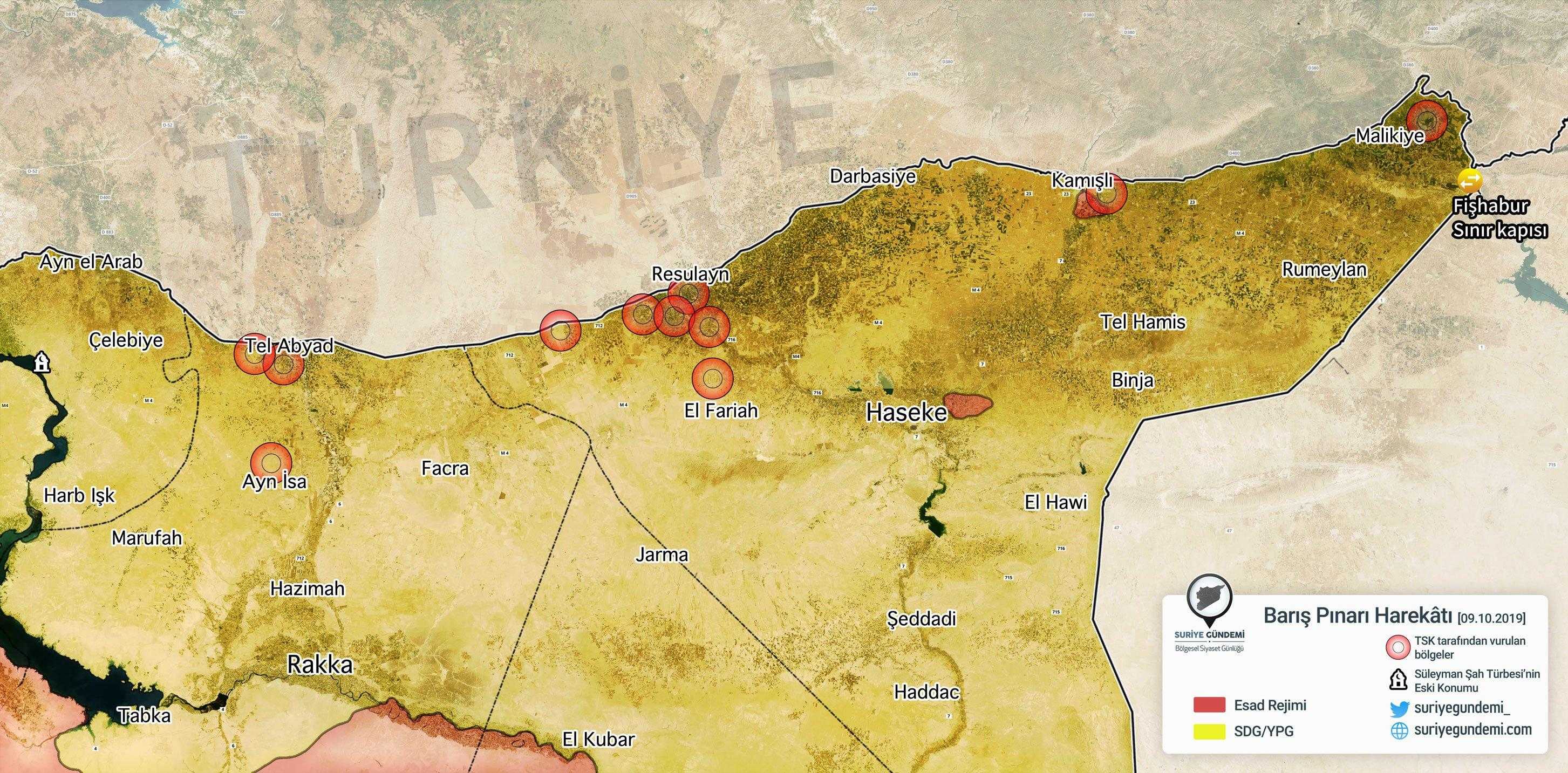 barış pınarı harekatı son durum haritası