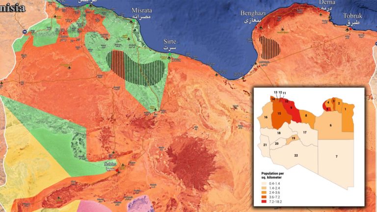 Libya Nüfus Dağılımı Haritası