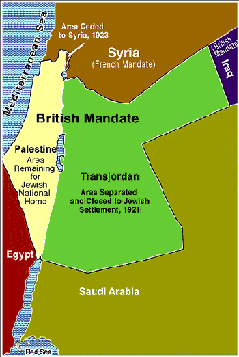 1945 dönemi İsrail toprakları (Açık Sarı)