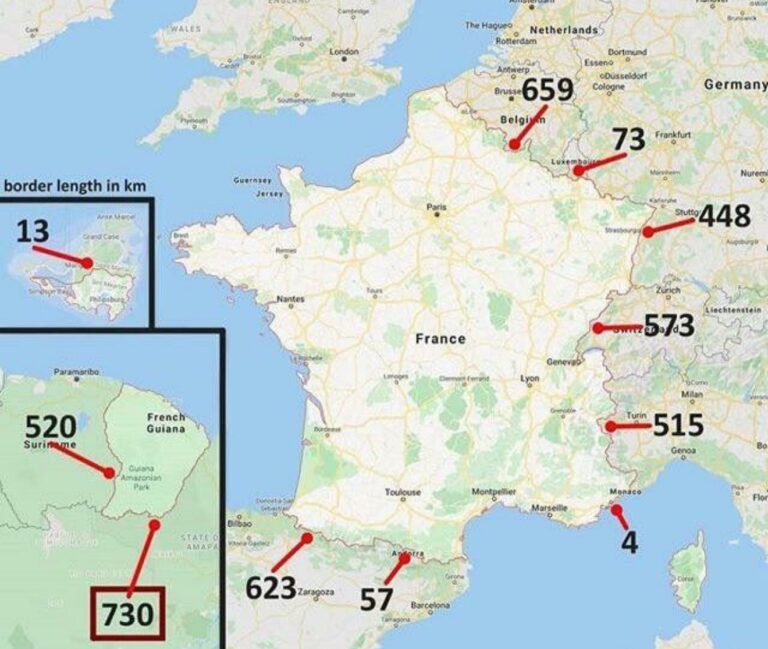 Fransa’nın En Uzun Sınırı Brezilya’yla (Harita)