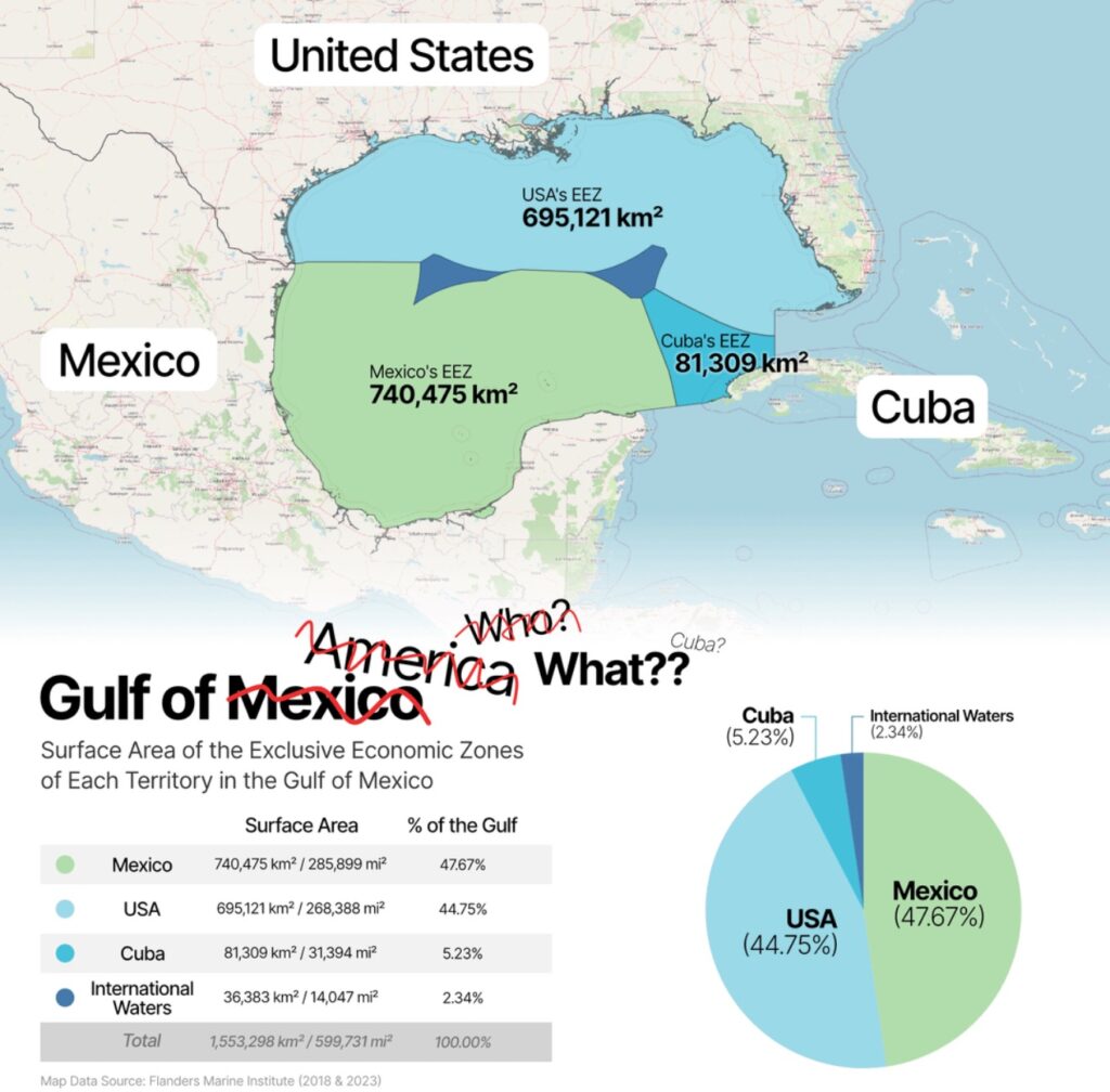 Meksika Körfezi MEB Alanları Haritası (ABD-Meksika-Küba)​