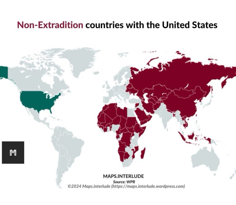 ABD ile İade Anlaşması Olmayan Ülkeler (Harita)