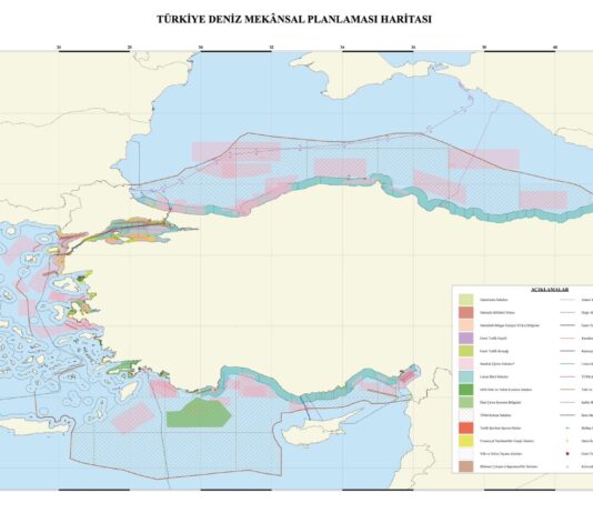 Türkiye ve Yunanistan’ın Deniz Mekansal Planlama Haritası