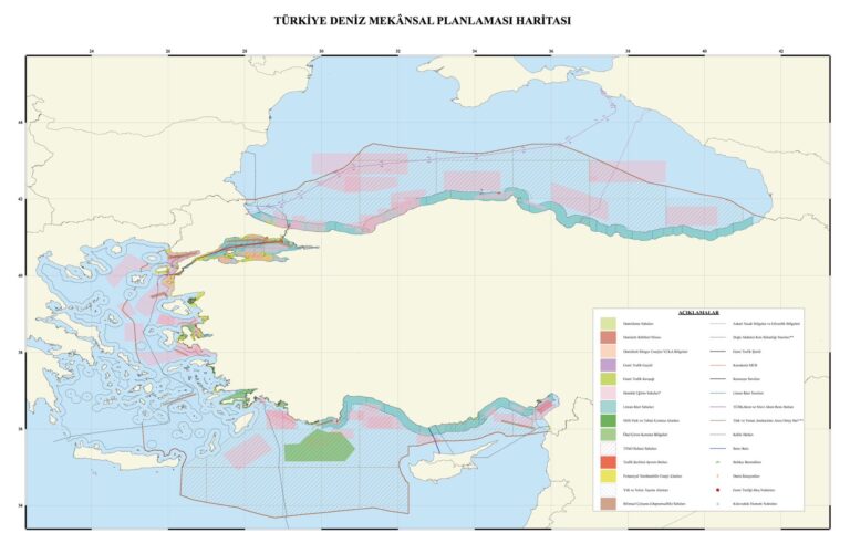Türkiye ve Yunanistan’ın Deniz Mekansal Planlama Haritası