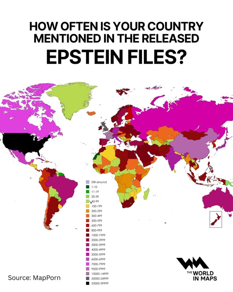 Epstein Belgelerinde Hangi Ülkenin Ne Kadar Adı Geçiyor?